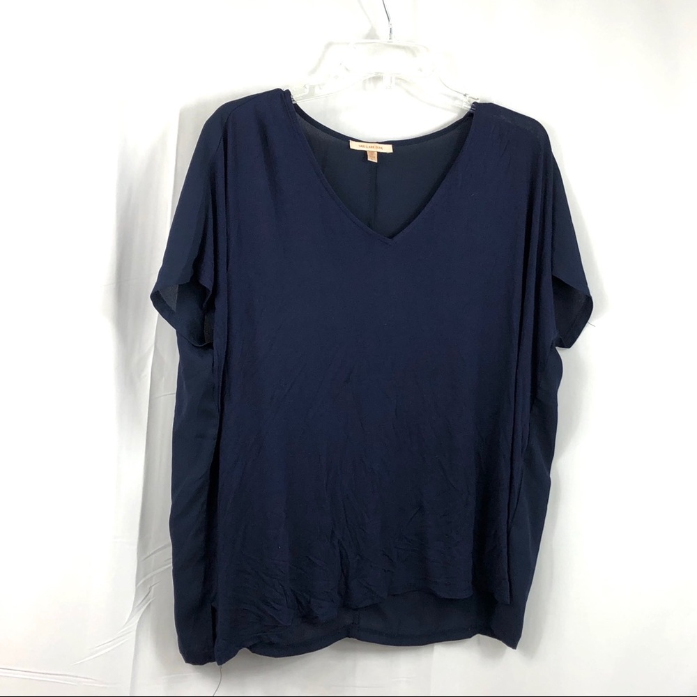 Skies Are Blue Sheer Back Oversized Top size L